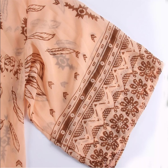 Blush feather kimono/ beach cover NWT - Picture 3 of 6